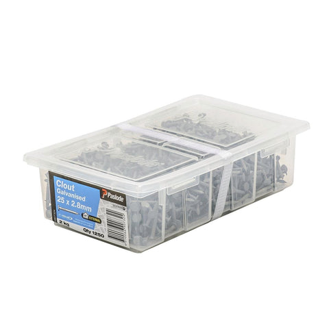 Paslode 25mm Galvanised Clouts 2.8mm 2kg Pack Durable Corrosion Resistant - SuperSaverAU - view 1
