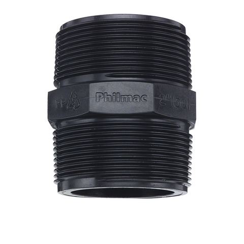 Philmac 1 1/2 Inch BSP Thread Pipe Nipple Polypropylene Durable Seal - SuperSaverAU - view 1