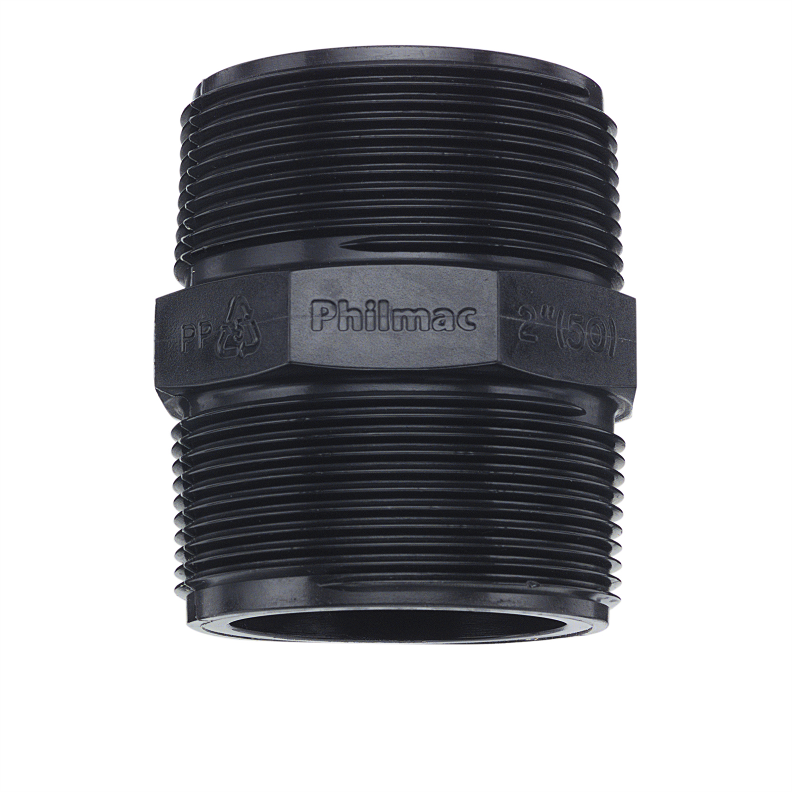 Philmac BSP Threaded Pipe Nipple 1-1/2" - Polypropylene PN16 1600kPa