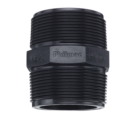 Philmac BSP Threaded Pipe Nipple 1-1/2" - Polypropylene PN16 1600kPa
