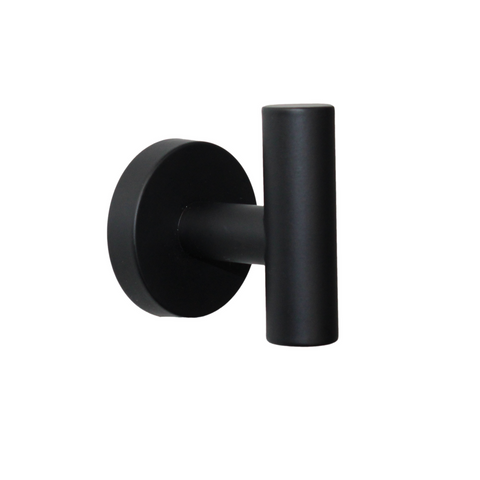 Barelli Matte Black Toscana Robe Hook - 60mm x 90mm - Stainless Steel - Durable - SuperSaverAU - view 1