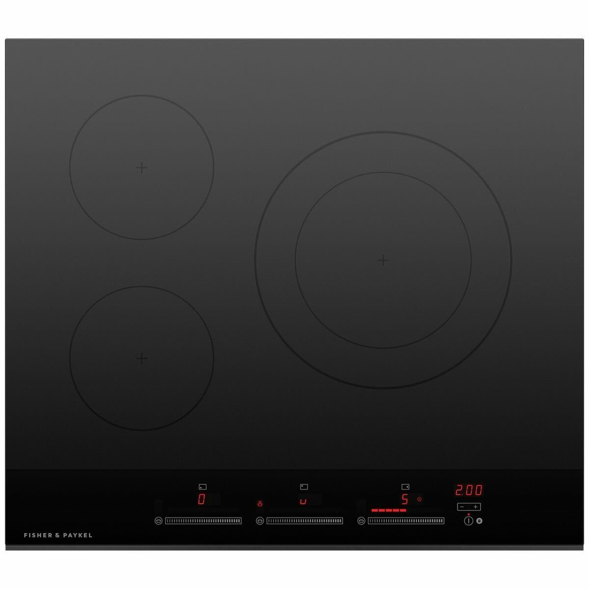 Fisher & Paykel Series 7 60cm 3 zone induction cooktop - Touch and Slide, PowerBoost - CI603DTB4