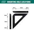 Carinya Triangle Stayed Bracket - 240mm - Powder Coated Steel - Black - SuperSaverAU - view 5