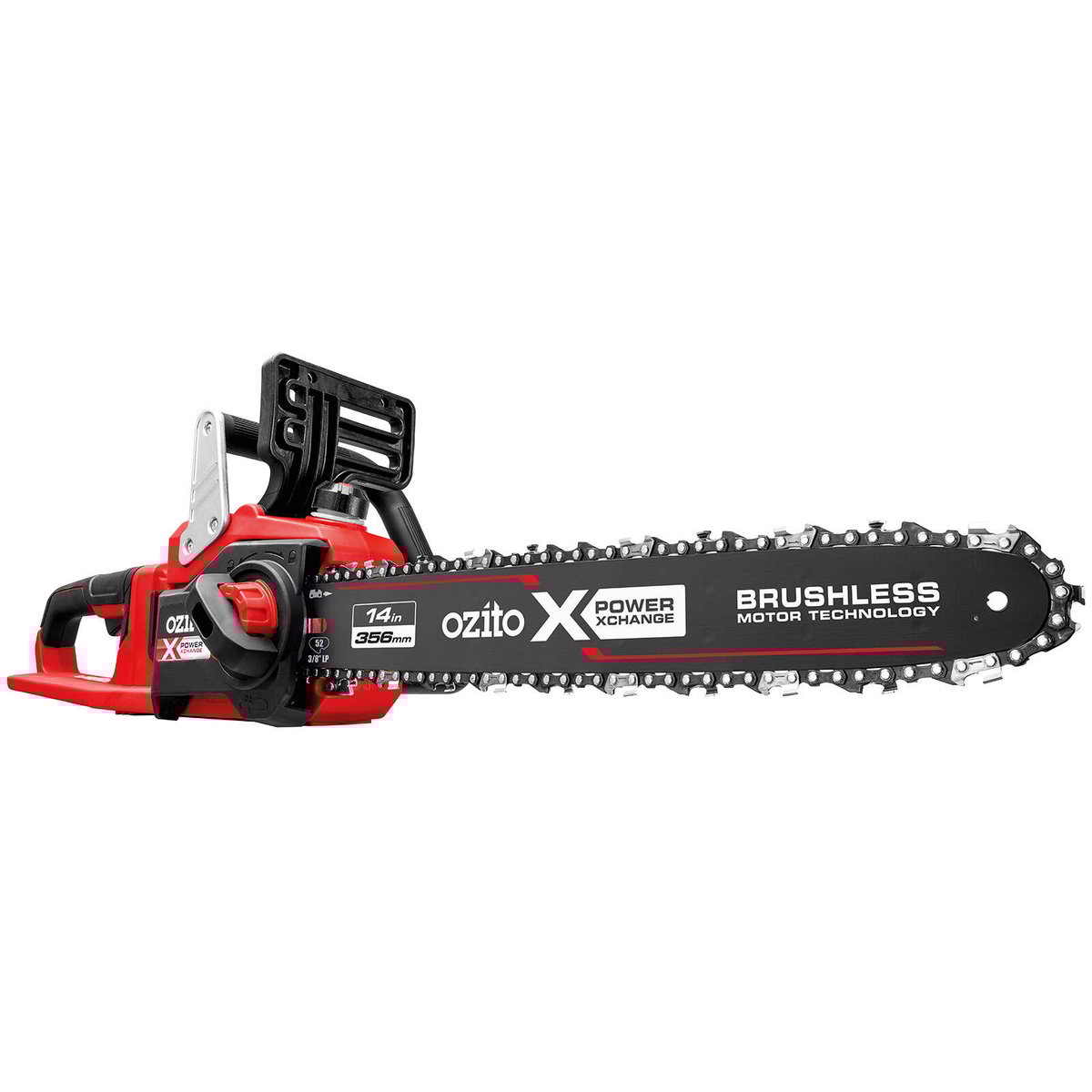 Ozito Brushless Chainsaw - 356mm - Metal - Tool Free Chain Tension