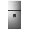 Hisense 496L Top Mount Fridge - Stainless Steel - Non-Plumbed Water Dispenser - Frost Free - HRTF497SW