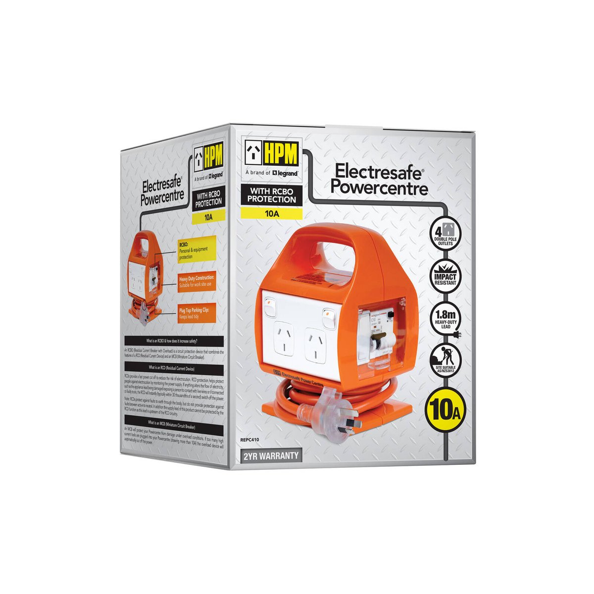 HPM Electresafe Power Centre - 10 Amp - Plastic - RCD Safety Switch - SuperSaverAU - view 4
