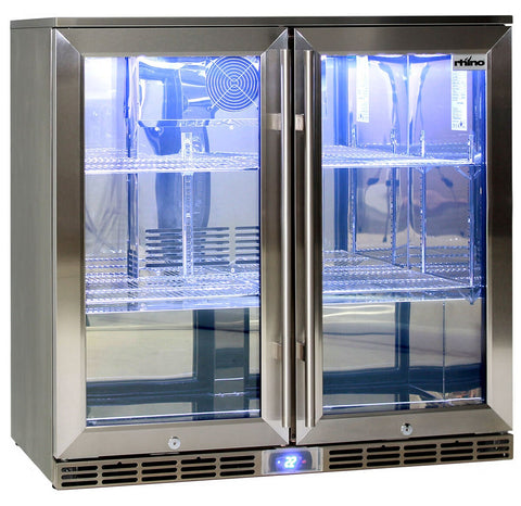 Rhino 210L Outdoor Beverage Centre - Stainless Steel, 2 Doors, Energy Star 9 - GSP2H-SS