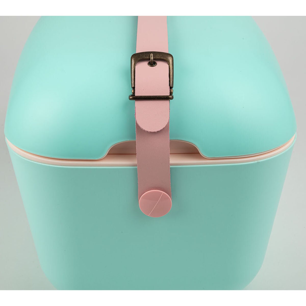 Polarbox Pop 12L Cooler - Cyan with Rose Logo and Strap - Thermal Insulation - PLBP12CR