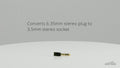 Antsig 6.35mm Stereo Plug to 3.5mm Stereo Socket Adaptor - Nickel Plated Brass