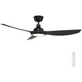 Mercator Jota 132cm DC Ceiling Fan with CCT LED - Black, 35W Motor, Remote - FC2118133BK