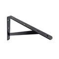 Carinya 250 x 200mm Black Heavy Duty Straight Stayed Bracket, Powder Coated Steel, 175kg