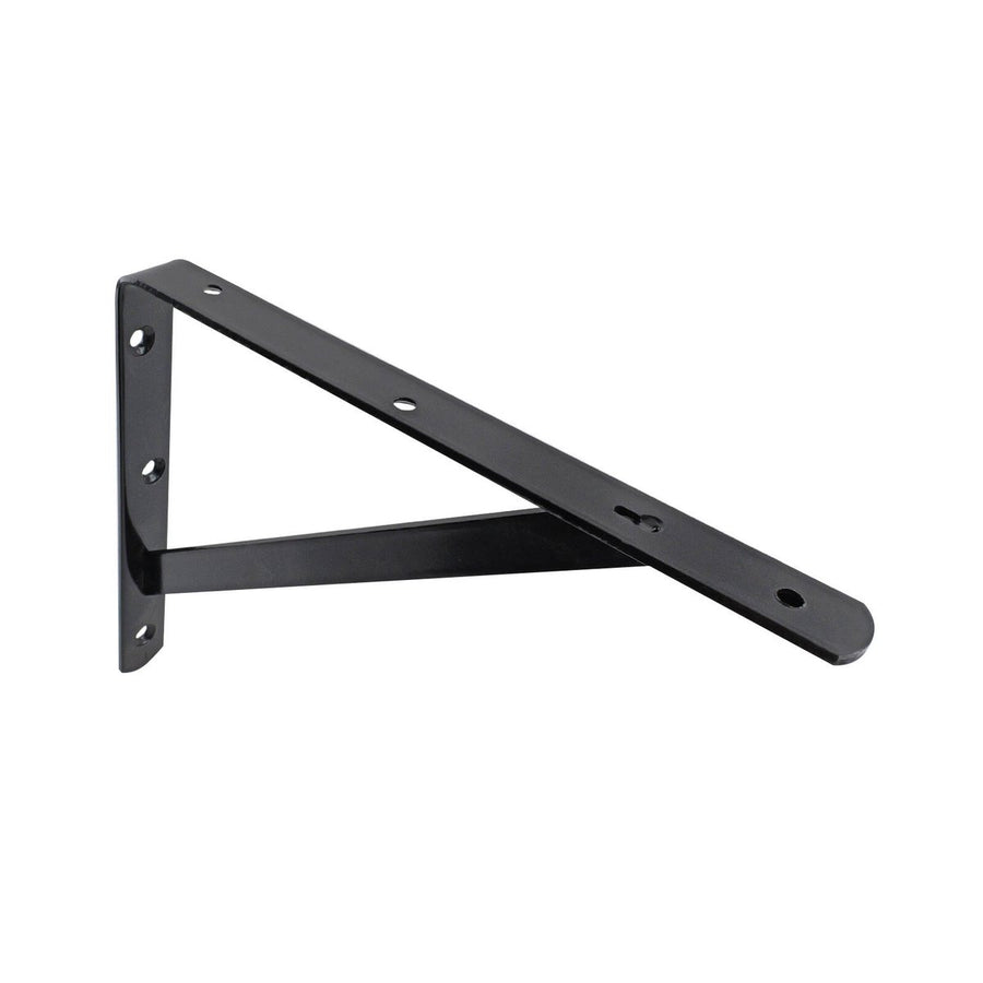 Carinya Straight Stayed Bracket Black 250 x 200mm Heavy Duty Steel - SuperSaverAU - view 1