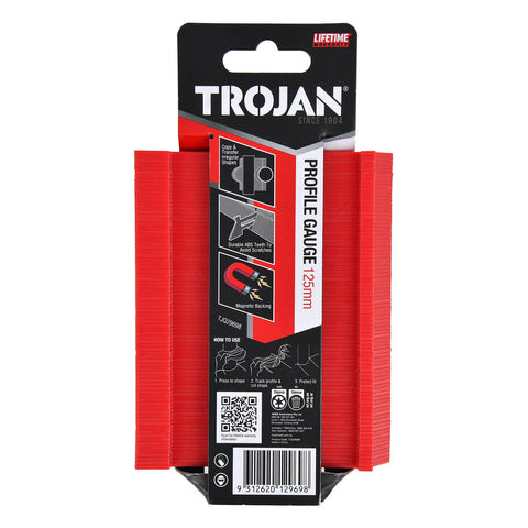 Trojan 125mm Profile Gauge, ABS Teeth, Contour Copy Tool for Irregular Shapes