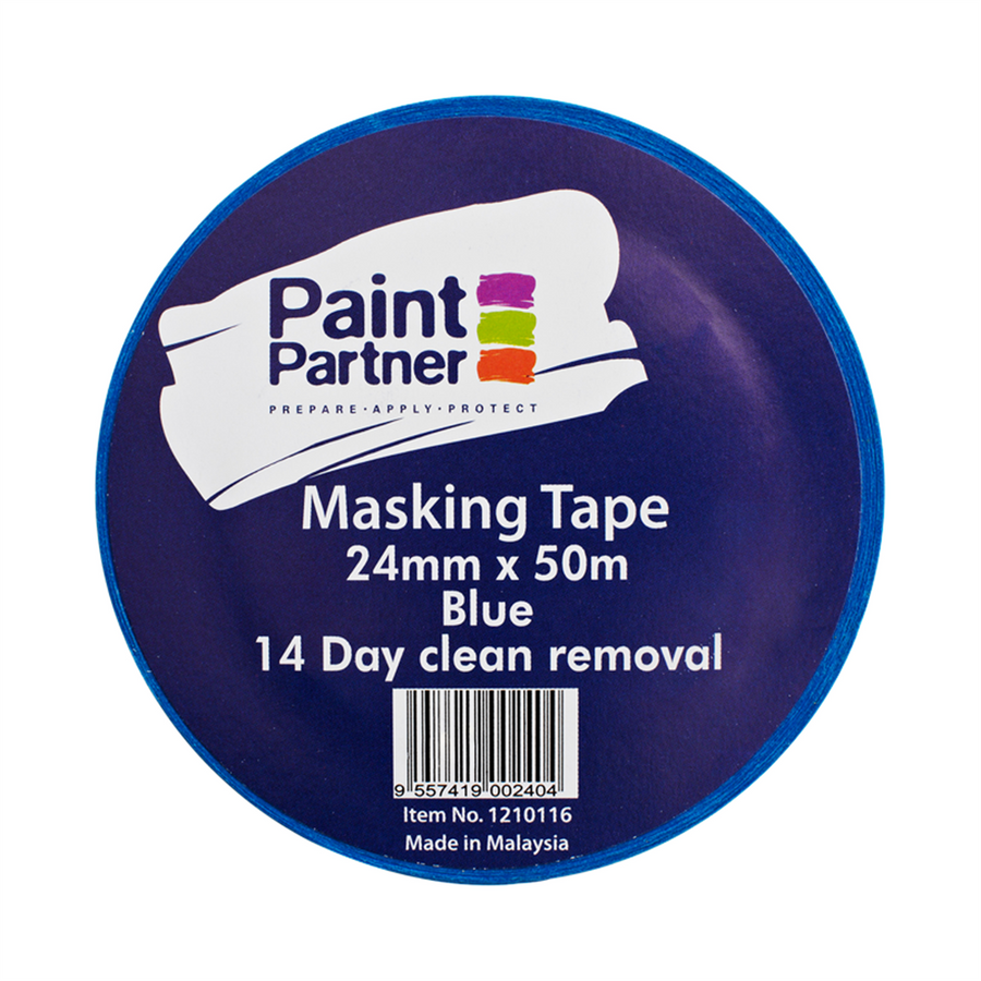 Paint Partner Masking Tape - 24mm x 50m - Paper - UV Resistant - SuperSaverAU - view 1