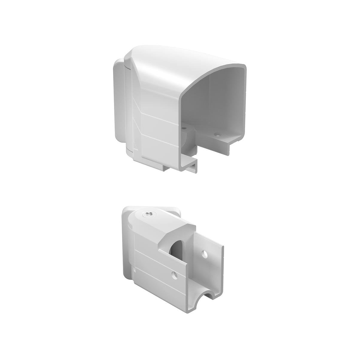 Peak White Aluminium Deck Balustrade Horizontal Angle Bracket Kit - 1 Pack - 45mm x 102mm x 63mm - Easy Installation - Rust Resistant - SuperSaverAU - view 1