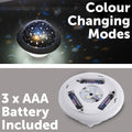 Arlec UFO LED Projector Night Light - 150mm x 130mm - White - 6 Functions - SuperSaverAU - view 3