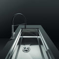 Artinox Layer SBR 104 Workstation Sink - 304 Stainless Steel, Brushed Finish, Made in Italy - SBR104