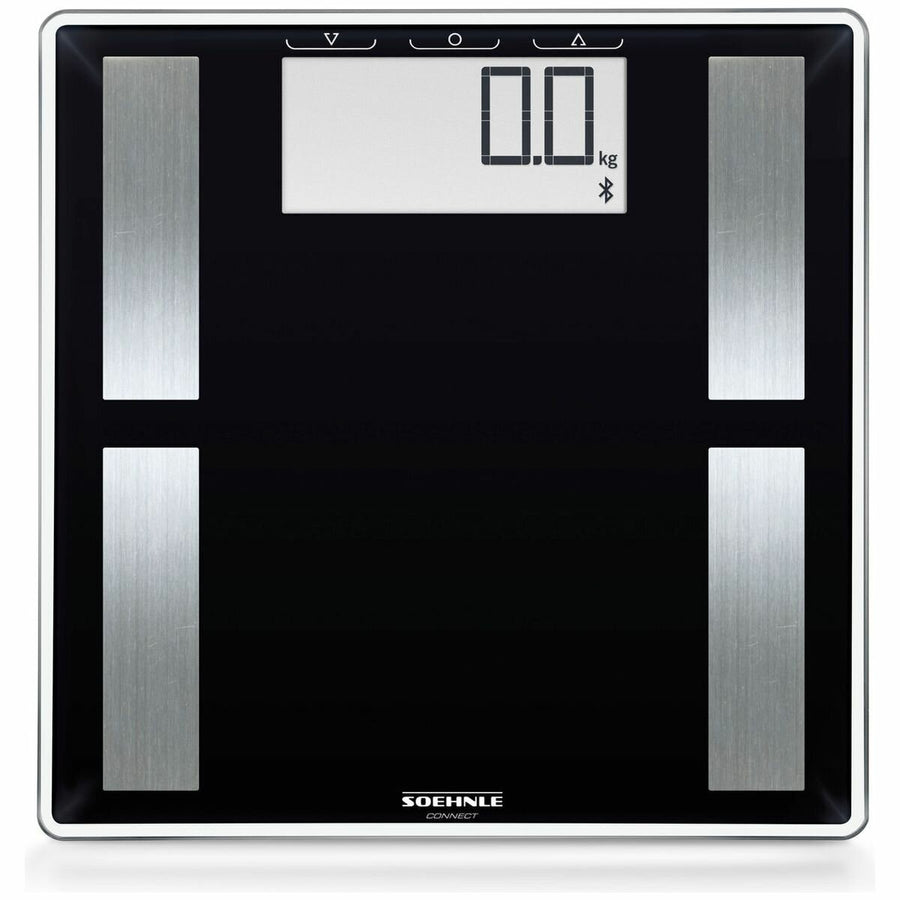 Soehnle Shape Sense Connect 50 Digital Bathroom Scales - Black - Safety Glass, Bluetooth App - S63879
