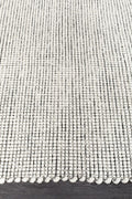 Rug Culture Loft Medium Black Felted Wool Rug 225x155cm - Hand Loomed - LFTBLK225X155