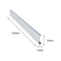 Flexi Storage Home Solutions White Double Slot Hang Track Cover - 558mm Plastic Spacer