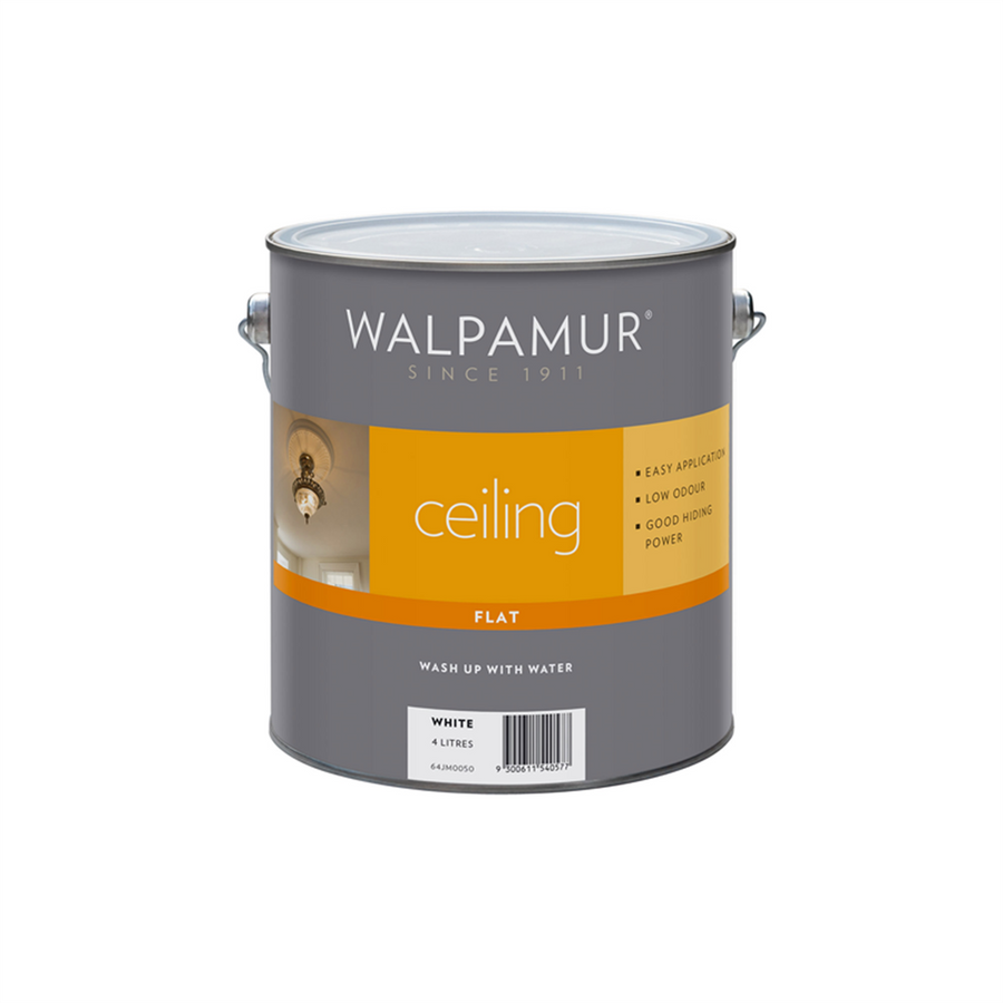 Walpamur Ceiling Paint - 4L - Water Based - Low Odour - SuperSaverAU - view 1