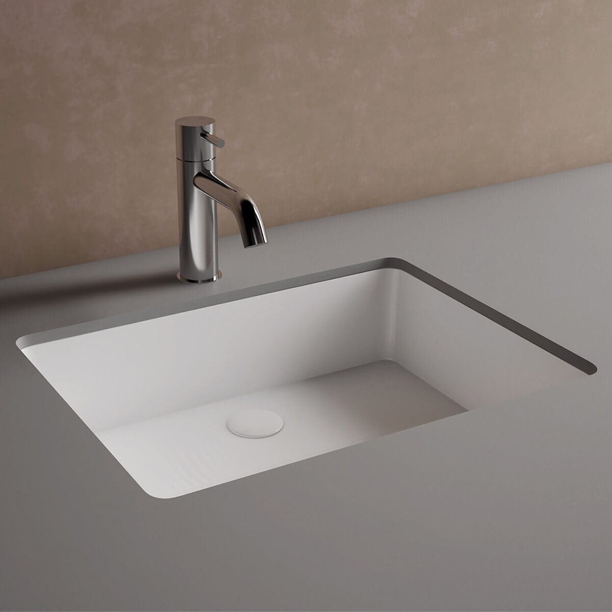 Studio Bagno Manhattan 50 undercounter basin - 14.5L capacity, gloss white ceramic - MAN50U00L