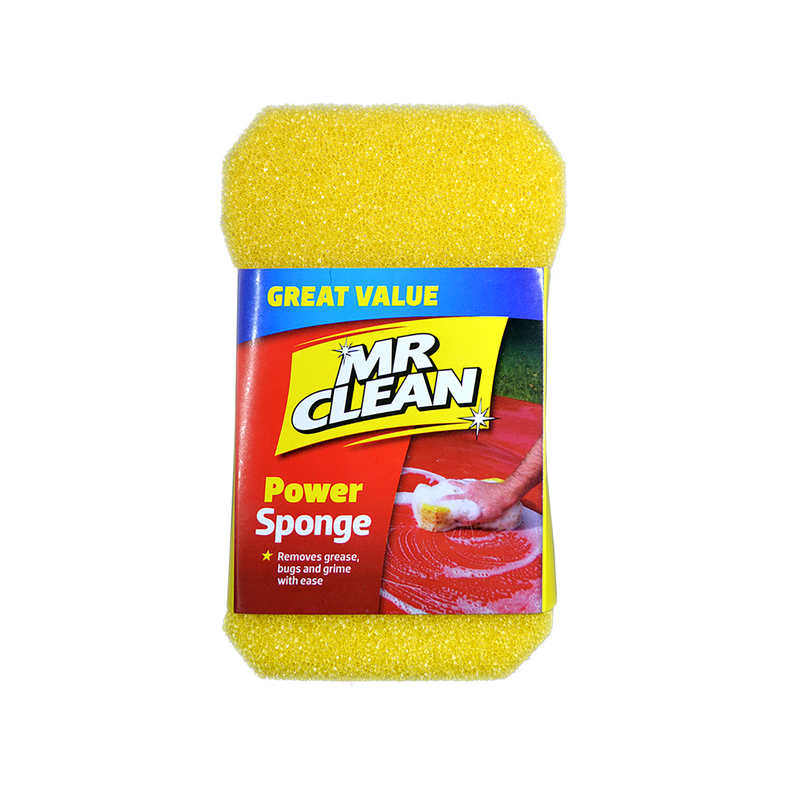 Mr Clean Power Sponge 200mm x 125mm, Non-Scratch Polyurethane