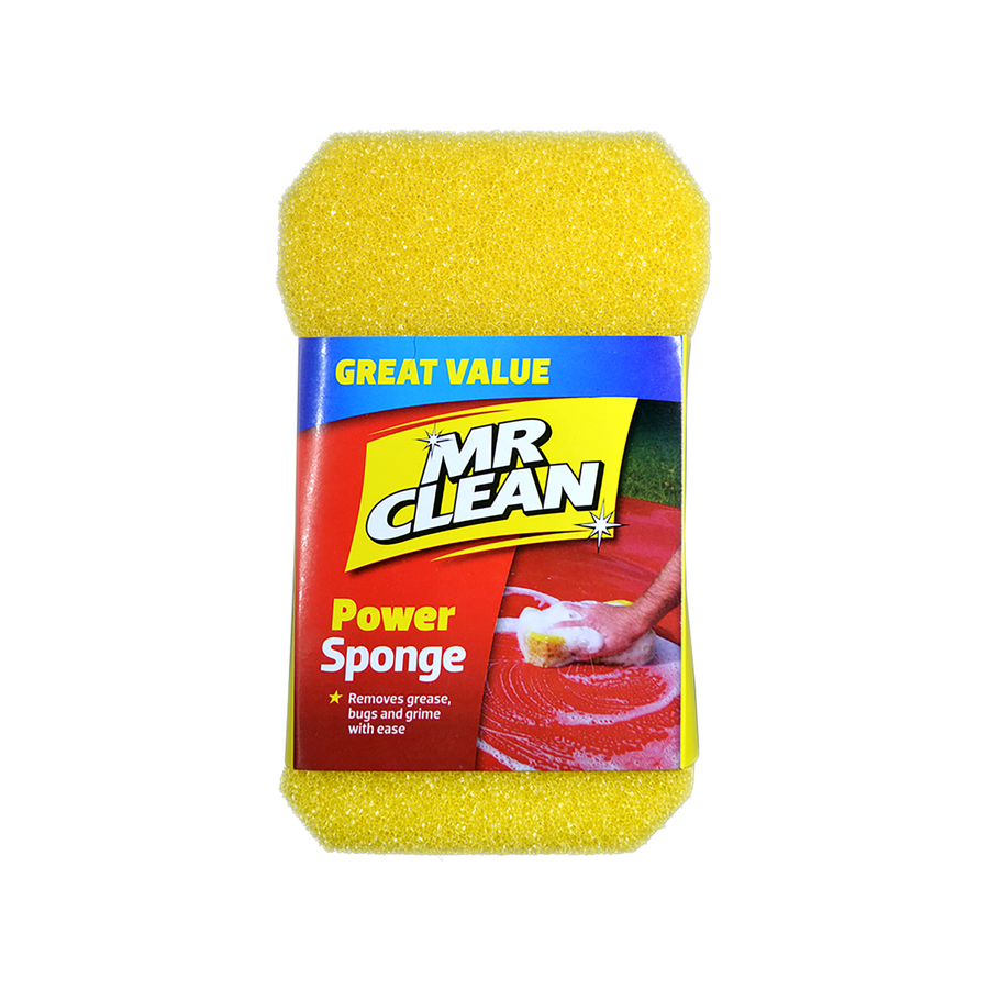 Mr Clean Power Sponge 200mm x 125mm, Non-Scratch Polyurethane