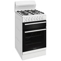 Westinghouse 54cm Freestanding Gas Stove - White, Wok Burner, Fan Bake Oven, 60 Minute Timer - WLG512WCH