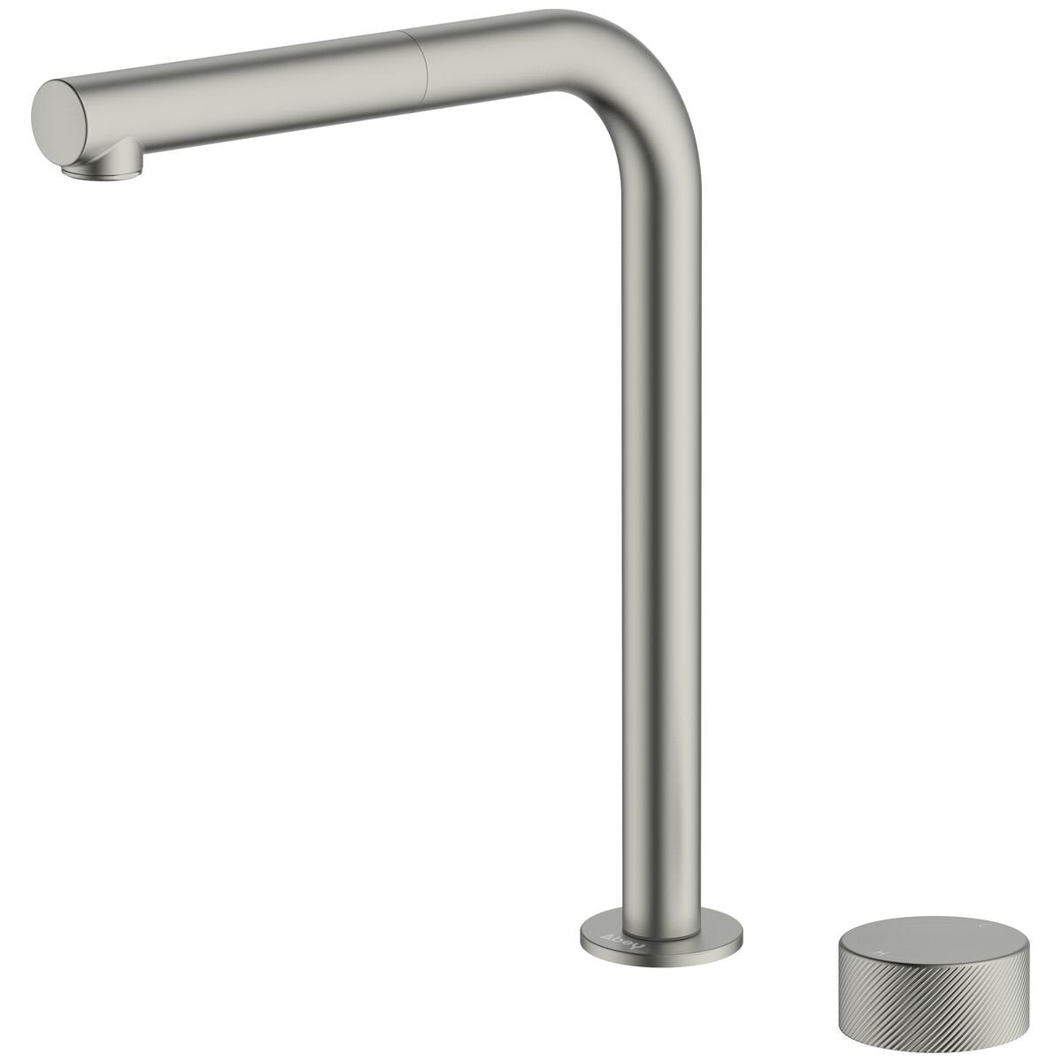 Abey Poco square pull out kitchen mixer tap - brushed nickel, 5 star water rating - 8K1-BN-LF