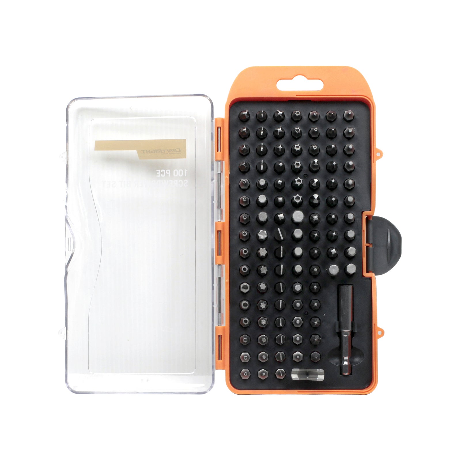 Craftright 100 Piece Chrome Vanadium Screwdriver Bit Set