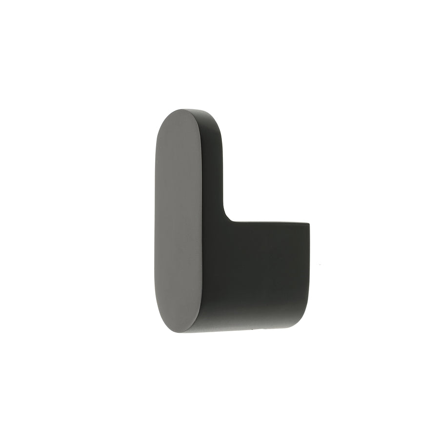 Zenith 62mm Matte Black Zinc Alloy Radius Robe Hook