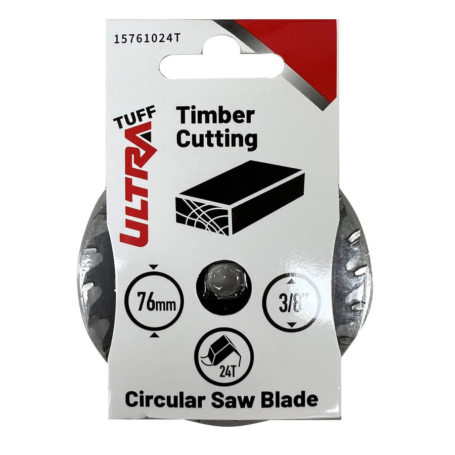 Ultra Tuff 76mm 24 Teeth Tungsten Carbide Tipped Timber Cutting Blade
