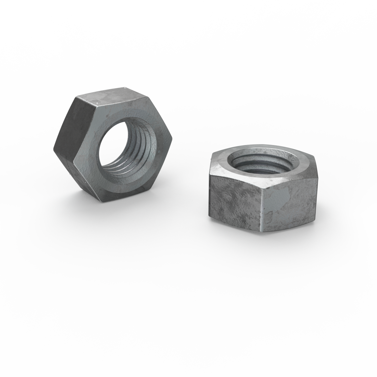 Zenith Hot Dip Galvanised Hex Nuts M10 4.6 Grade Steel Rust Resistant - SuperSaverAU - view 1