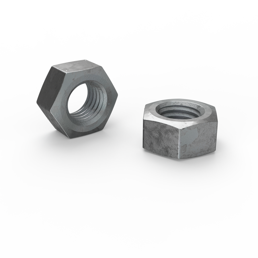 Zenith Hot Dip Galvanised Hex Nuts M10 4.6 Grade Steel Rust Resistant - SuperSaverAU - view 1