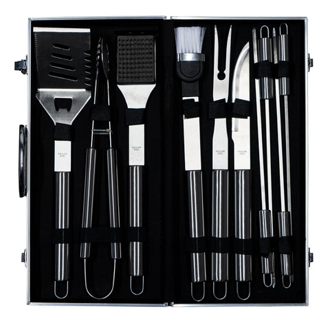 Napoleon 11 Piece Stainless Steel BBQ Tool Set - Suits All BBQs - Stainless Steel Finish - SS11PC