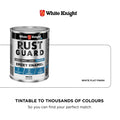 White Knight Rust Guard 1L Flat White Epoxy Enamel Metal Paint