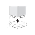 Surface Gard 40 x 40mm Brown Square Castor Cup Rubber Base - 4 Pack