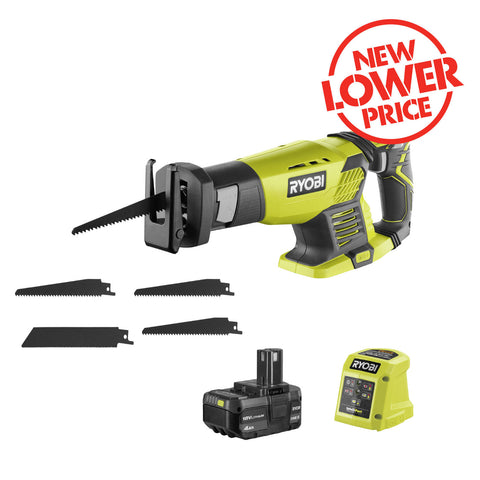 Ryobi 18V ONE+ Compact Reciprocating Saw 4Ah Kit R18RS14A