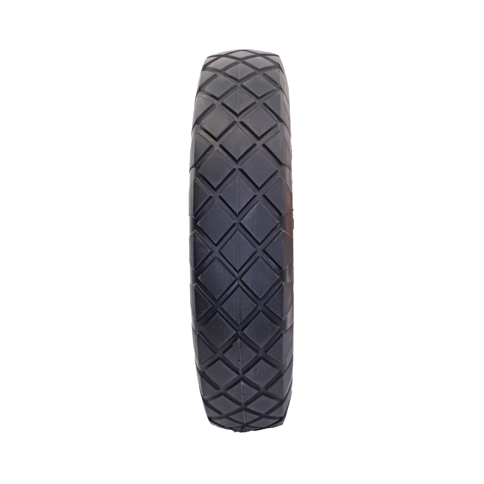 Easyroll 4.0 x 8" Flat Free Puncture Proof Wheelbarrow Wheel, PU Foam Steel, 150kg