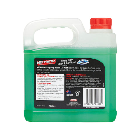 Mechanix Heavy Duty Truck and Car Wash Concentrate, 2L