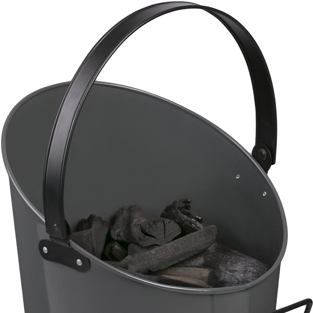 Everdure by Heston Blumenthal Coal Scuttle - Graphite Finish - Holds Up to 10kg Lump Charcoal - HBCSCUTTLE