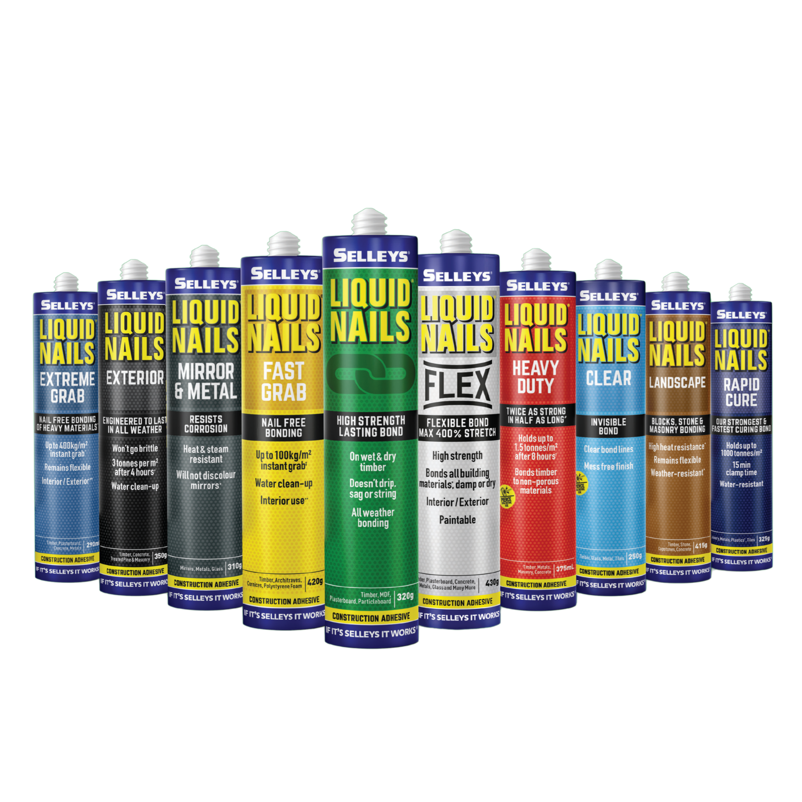 Selleys 290ml Liquid Nails Extreme Grab Construction Adhesive Sil-X Polymer