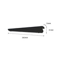 Flexi Storage 270mm Black Double Slot Bracket Steel 40kg Capacity - SuperSaverAU - view 4
