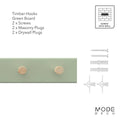 Mode 4 Key Rack - 4 Timber Hooks - 245mm x 40mm - Green Board - SuperSaverAU - view 4