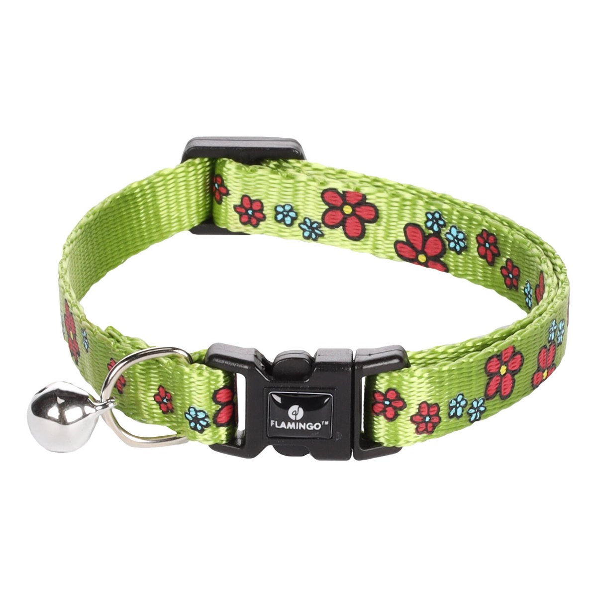 Flamingo Ziggi Cat Collar - 20-35cm - Assorted Colour Flower Lilac - Safety Click Clasp - Adjustable Fit - SuperSaverAU - view 2
