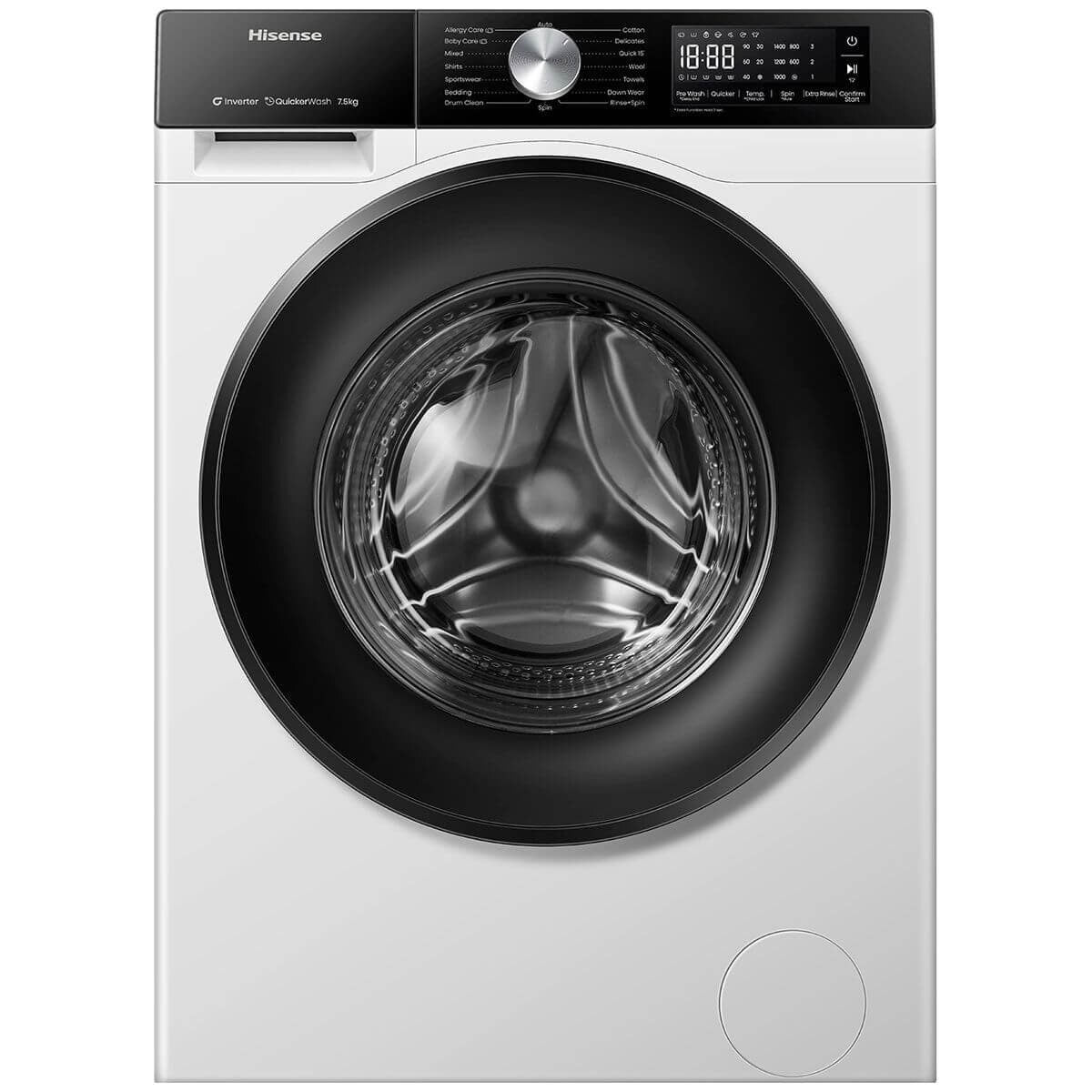 Hisense Series 3 7.5kg Front Load Washing Machine - Steam, Jet Wash, 1400rpm Spin - HWF3S7514X