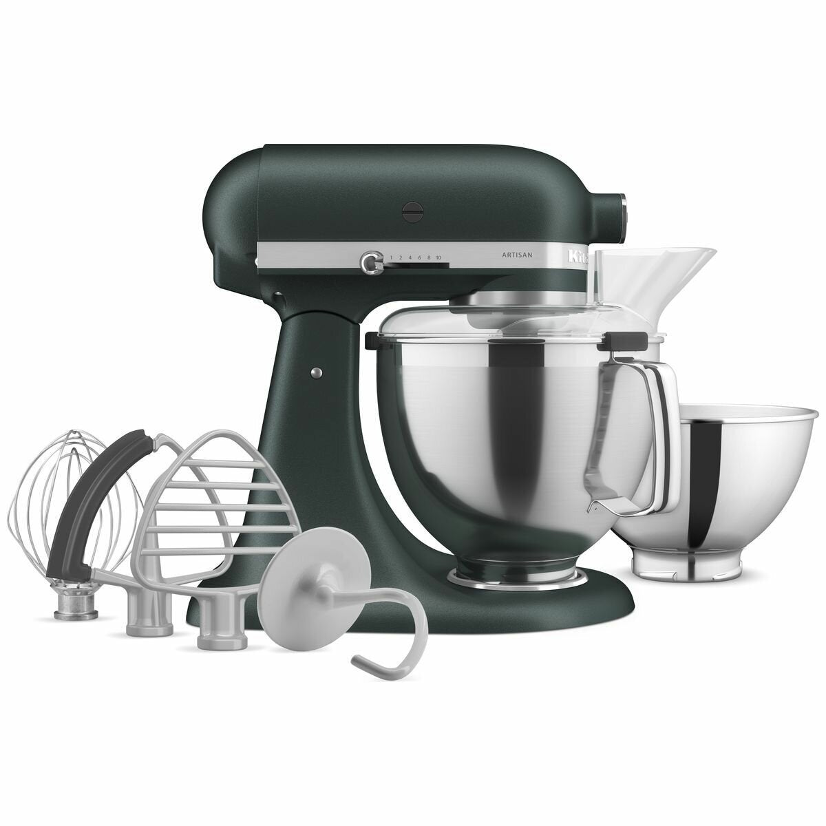KitchenAid KSM195 Artisan stand mixer - Pebbled Palm, 4.8L and 2.8L bowls, 10 speeds - 5KSM195PSAPP