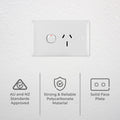 DETA 15A Solid Plate Single Power Point, White Polycarbonate, Indoor (3215B)