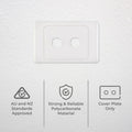 DETA 2 Aperture Grid Plate, White Plastic, 75mm x 115mm, Indoor